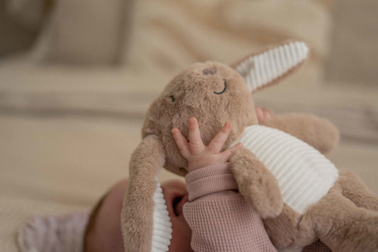 Milo (marron) - Doudou à cœur battant rechargeable