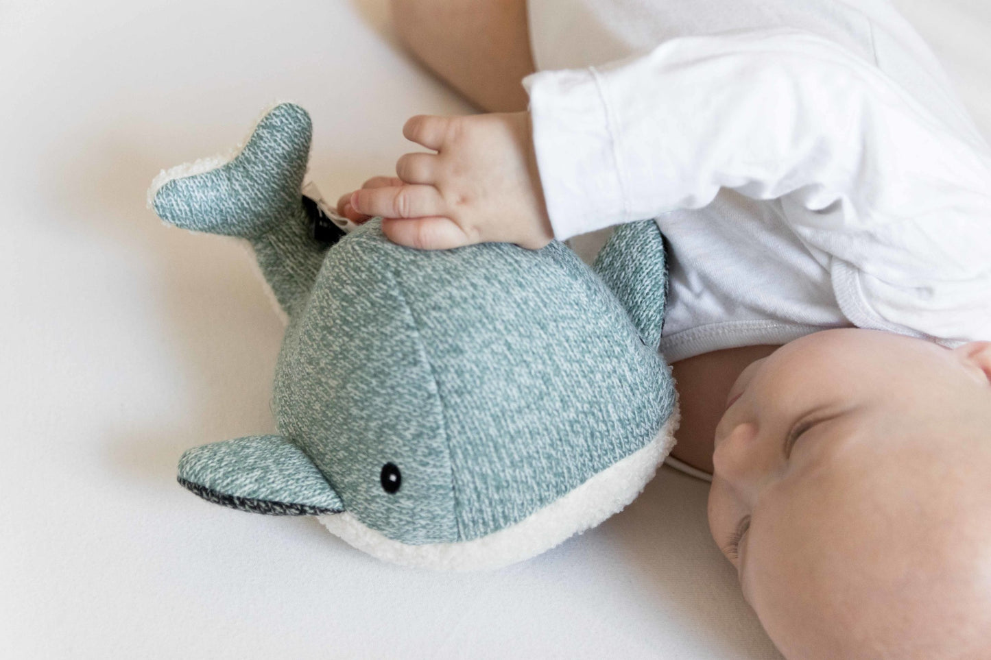 Moby (vert) - Doudou cardiaque rechargeable