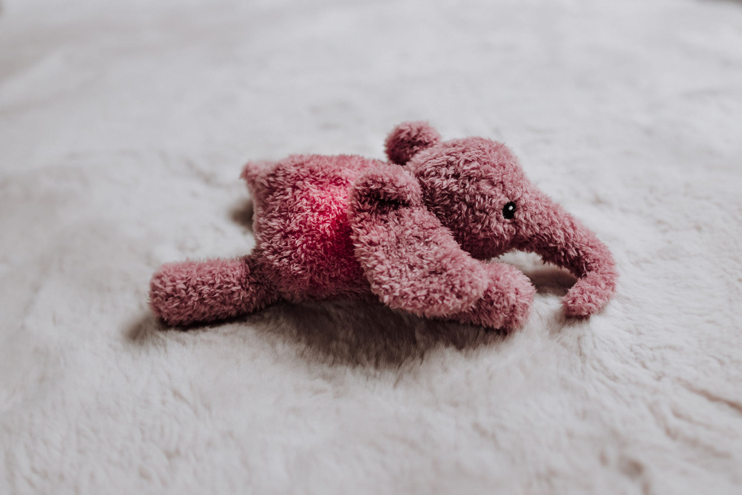 George (rose) - Veilleuse en peluche