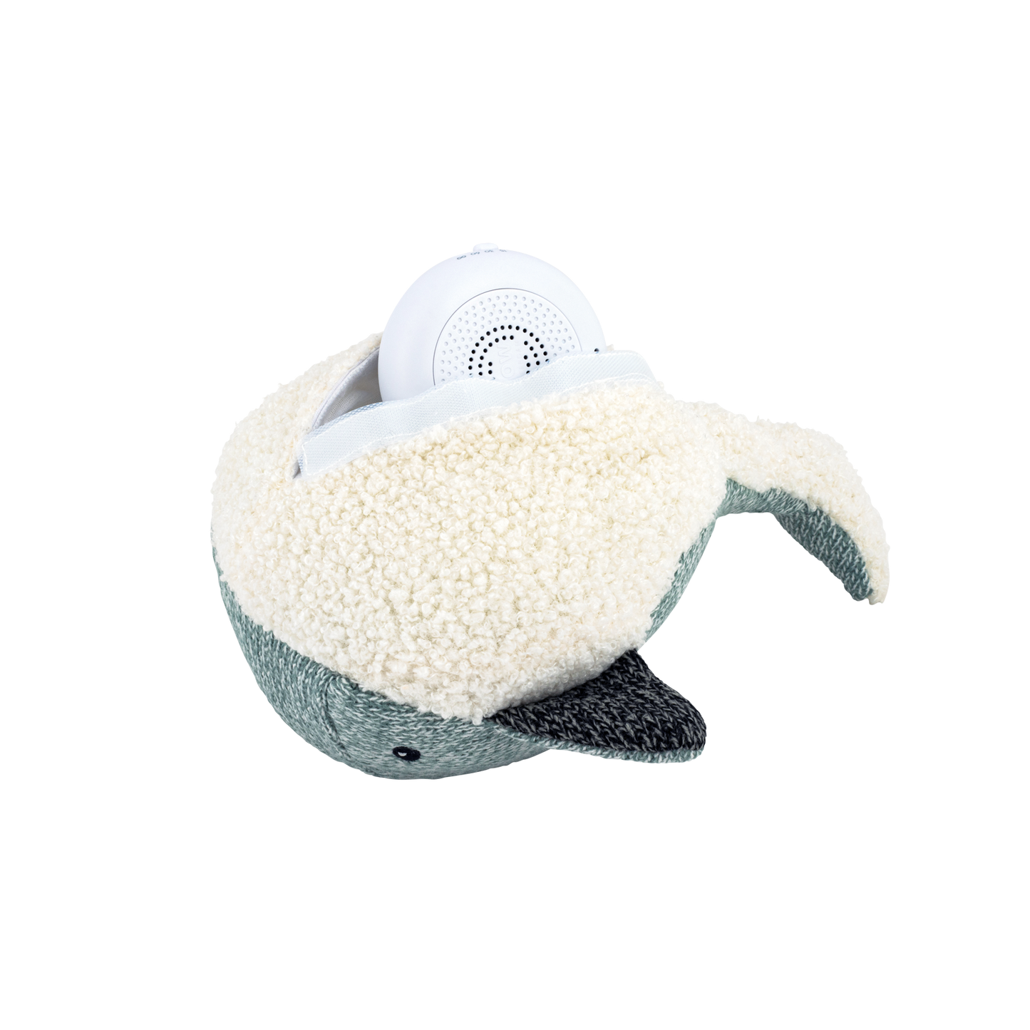 Moby (vert) - Doudou cardiaque rechargeable