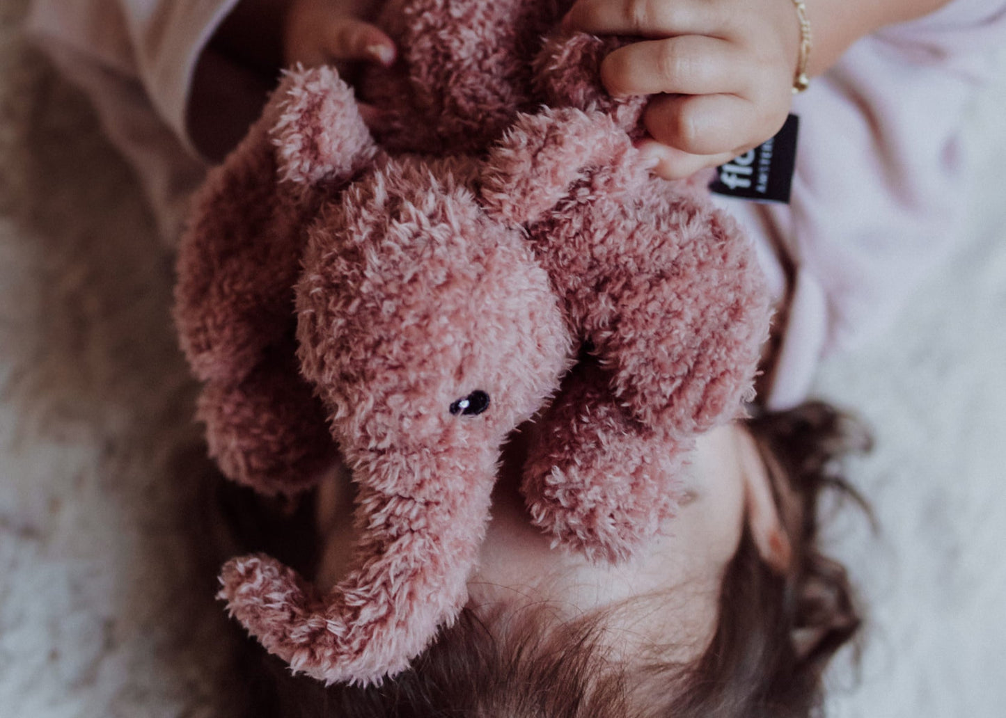 George (rose) - Veilleuse en peluche