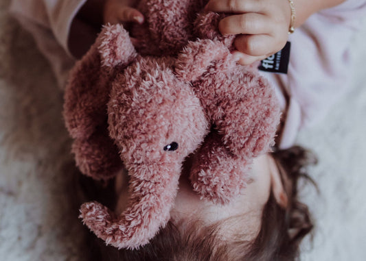 George (rose) - Veilleuse en peluche